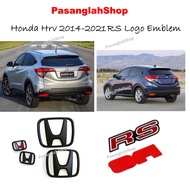 Honda HRV 2014-2022 Matte Black Honda Logo Emblem RS EMBLEM LOGO ( Front & Rear )