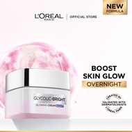 L’Oréal Paris Glycolic Bright Overnight Glowing Night Cream Moisturizer to Reduce Dark Spots for Glo
