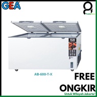 Gea Chest Freezer AB-600-R Cooler Box / Freezer Box 2 Pintu 500 Liter