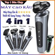Máy Cạo Râu 9D Shaver - Máy Cạo Râu 4in1 Tặng Kèm 6 Phụ Kiện Cao Cấp cắt tóccạo râutỉa lông mũi mass