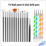 20pcs Nail Art Pen Set, Engraving Pen, Circle Dotting Pen, UV Gel Pen Set, Nail Polish, Nail Art Too
