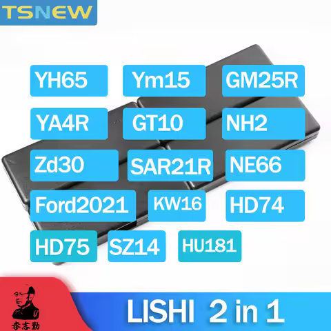 Lishi 2IN 1 TOOL SAR21R Ym15 GM25R Ford2021 Ne66 Gt10 NH2 YA4R Zd30 Yh65 KW16 HD74 HD75 SZ14 HU181 L
