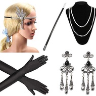 1920s Great Gatsby Accessories Set Flapper Headband Costume