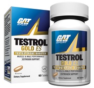 GAT SPORT Testrol Gold ES, Tribulus, DIM, Zinc, Longjack, Fenugreek, Saw Palmetto, Estrogen Balance,