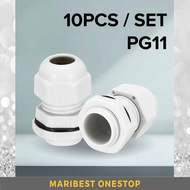 10PCS / SET PG11 NYLON CABLE GLAND / PG THREAD CABLE GLAND  ADJUSTABLE CABLE GLAND