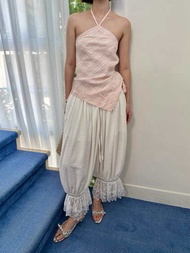 CASA PROJECTS - (Pre-Order) Lace pleated pants