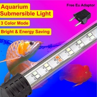 Aquarium Light Waterproof Submersible 3 Color Mode Aquascape Aquatic Plant LED Light Guppy Arowana G