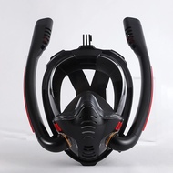 Dual Snorkeling Mask 180 Degree Panoramic View Underwater Adventure Goggle Mask Hd Waterproof Profes