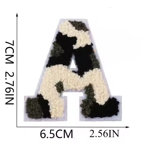 7CM Camouflage Wind Letter Sticker 26 English Letter Patch Computer Embroidery Label Patches for Clo
