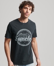 Superdry Vintage Merch Store T-Shirt - Mid Back In Black
