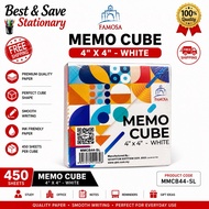 ( BEST & SAVE ) Famosa MMCB44-SL & Sealion SL 1000M White Memo Box Cube Refill / Kertas Nota 3.5” x 