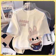 Short Sleeve T-Shirt 100% Cotton Loose Korean Style Shirt For Kids Girl 1-12Years