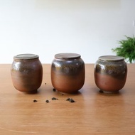朱泥 柴燒陶茶倉 茶葉罐
