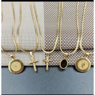 18k Golden stainless Cross necklace