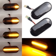 2Pcs Dynamic LED Side Marker Turn Signal Light for VW Passat Bora Golf 3 4 Polo for Ford Focus MK2 Fiesta Fusion C-Max for Skoda for Seat