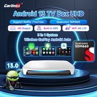 Carlinkit UHD Carplay Ai Box แอนดรอยด์13เครื่องเล่นในรถยนต์แอนดรอยด์ SDM660วอลคอมม์8คอร์เอาต์พุต HDM