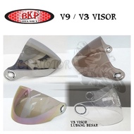 ctmotor BKP V3 Visor / V9 Visor topi keledar helmet Motorsikal kualiti PC Visor sedia ada stok