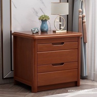 Cabinet Locker Storage Bedroom Bedside Table Solid Wood Oak Simple Narrow Small Rental House Log Mod