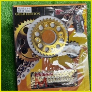 ◺ ✒ ✟ all xrm wave 100 125 110 rs125 trinity dash chain sprocket set mutarru gold heavy duty