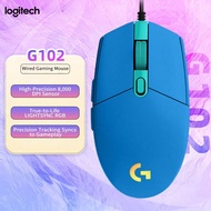 G102 Wired Symmetrical Mouse 79g Lightweight High-Speed Responsive Sensor Anti-Slip Textured Grip Er