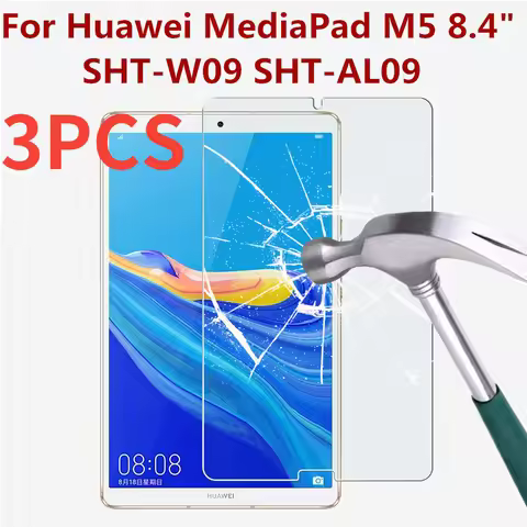 3PCS Tempered Glass For Huawei Mediapad M5 8 8.4 Inch Screen Protector SHT-W09 SHT-AL09 Anti fingerp