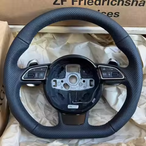 Custom Black Microfiber Leather 8T S6 C7 S7 G8 RS Q3 8U SQ5 8R S1 8X S3 8V Sportback S4 B8 Car Steer