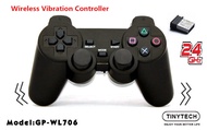 TINYTECH 2.4GHZ WIRELESS GAMEPAD JOYSTICK CONTROLLER WITH DUAL SHOCK VIBRATE (WL706) * Support XBOX 360