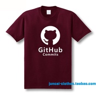 Programmer github github Influencer IT Programming T-Shirt Pure Cotton Short-Sleeved java Python Clo