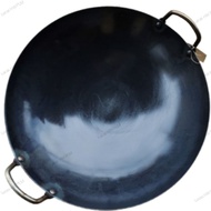 [WJ0242BCS] 42cm Black Carbon Steel Wok Pan - Non-Stick Steel Wok