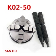 Sanou Chuck 50mm Lathe Chuck 4 Jaw Wood Lathe Chuck K02-50 Self-Centering Chuck Manual Chuck For Min