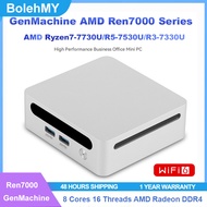 GenMachine Ren7000 AMD Ryzen7 7730U/R5-7530U/R3-7330U DDR4 WIFI 6 BT5.2 M.2 2280 3 Monitor Mini PC