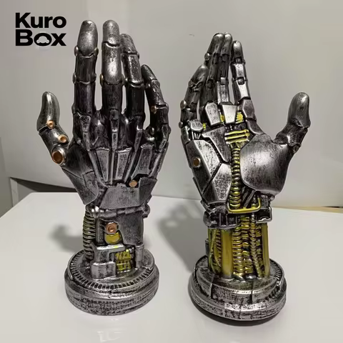 Cyberpunk Mechanical Hand Controller Stand Resin Desktop Holder Figurine for XBOX Switch PS5 Gamepad