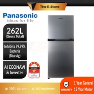 Panasonic 262L 2-door Top Freezer Refrigerator Inverter Econavi Energy Saving | NR-TV261APSM (Fridge Peti Sejuk Peti Ais 电冰箱 NR-TV261)