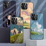 Howl's Moving Castle Studio Ghibli 07 Glass Phone Case For IPhone 17 16 Plus 15 14 13 12 11 Pro XS M
