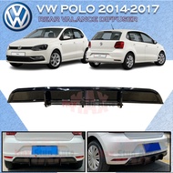 VOLKSWAGEN POLO MK5 REAR DIFFUSER VW POLO HATCHBACK REAR VALANCE POLO 2014-2018 BUMPER SKIRT LIP DIF