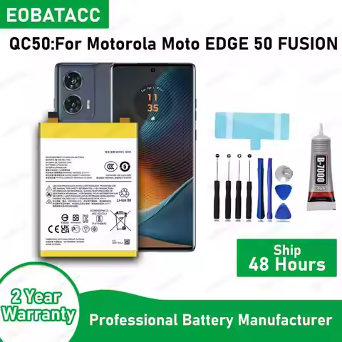 100% New High Quanlity QC50 5000mAh Battery For Motorola MOTO EDGE 50 FUSION Mobile phone Batteries+