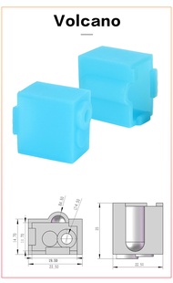 【100%-original】 Silicone Sleeve Hotend Protector Heat Block Cover Heater Socks For M4V6 E4 DDE Volca