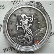 2022 Silver 1oz Lady Justice Antiqued