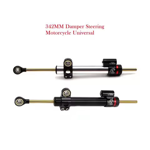 Steering Damper 342MM Motorcycle Accessories Adjustable Steering Damper Stabiliz CNC Aluminium Unive
