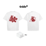 Tinble 280GSM T-shirt - BUNNY T-shirt - Form OVERSIZE - WHITES-5XL