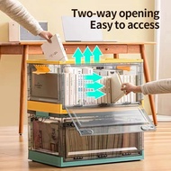 🚚SG Ready Stock🚚Transparent Storage Box With Wheels/Desktop Book Organizer Storage Basket /Desk Orga