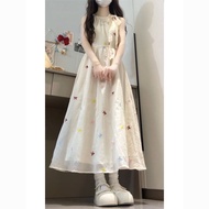 T TW Sweet Style Temperament Bow Tie Halterneck Sling Dress Female Super Fairy Narrow Waist Slimmer 