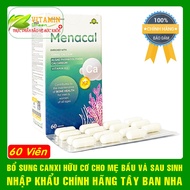 Menacal canxi hữu cơ từ tảo biển cho bà bầu và sau sinh hộp 60 viên | Nhập khẩu chính hãng từ Châu Â