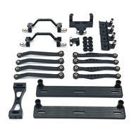 WPL C64 C64-1 Metal Chassis Link Rod Pull Rod Mount Side Pedal Shock Mount Set 1/16 RC Car Upgrade P