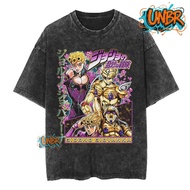 UNB Jojo's Bizarre Adventure Washed T-Shirt with Giorno Giovanna Graphic