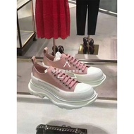Alexander McQueen New Style Thick-Soled Canvas Lace-Up Casual Shoes