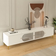 IT-store  European Floor White TV Console Living Room Coffee Table Storage Cabinet
