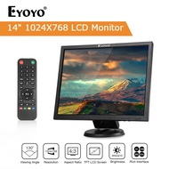 Eyoyo 14 inch LCD HDMI Monitor 1024x768 Small VGA Display Monitor for Security Cameras w/HDMI/VGA/AV