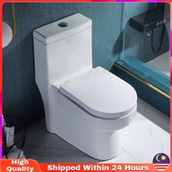 🔥HOT🔥Bathroom WC Close-Couple Toilet Bowl S Trap Wash Down Water Closet with Ceramic Cistern Tandas Duduk