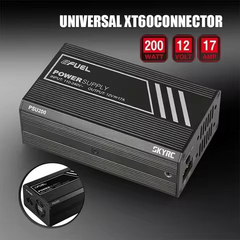 SKYRC EFUEL PSU200 200W 17A Power Supply Adapter - For B6 Lite Charger, RC FPV Racing Drone, Quadcop